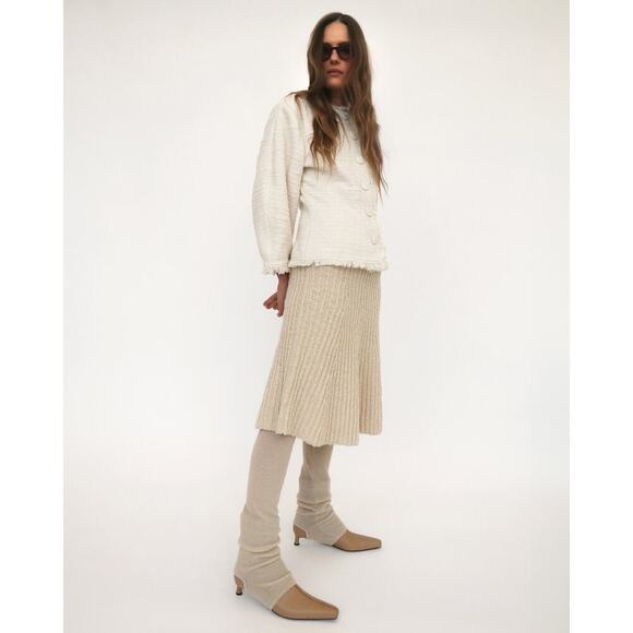 By Malene Birger Vascaya Fringed Bouclé Blazer Medium NWOT - Picture 5 of 12